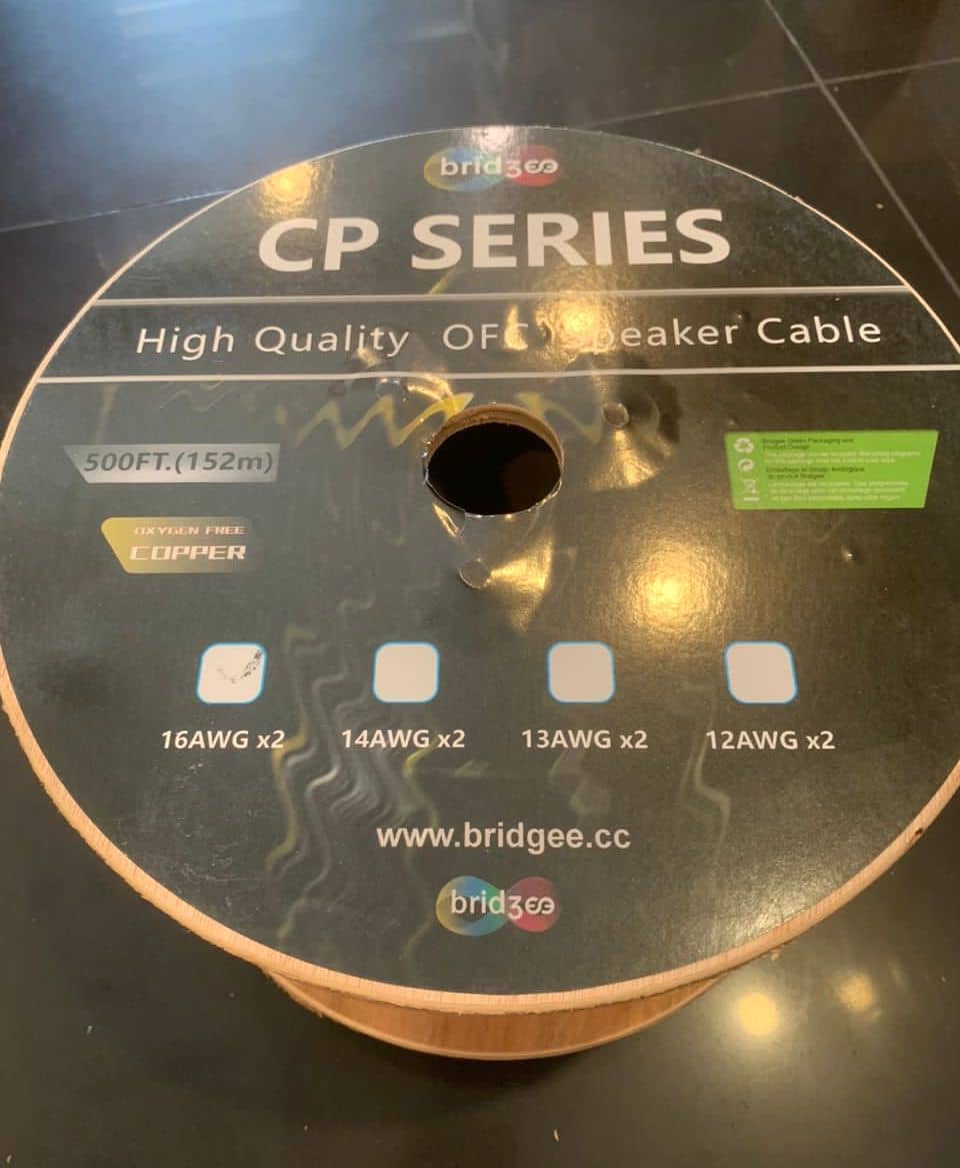 Bridgee CP Series 16AWG x 2 High Quality OFC Speaker Cable Loose 100Meter F36b6d16-9427-4b2d-a772-01c9dbab17fb