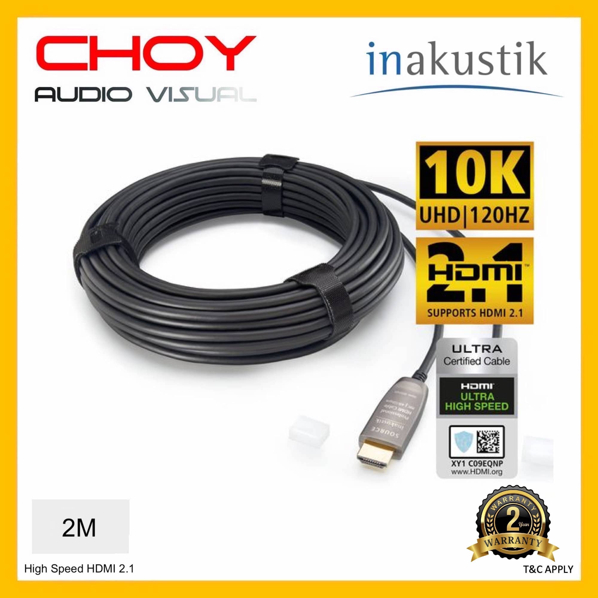 Inakustik Cable HDMI 2.1 Fibre Optique 8K Cable HDMI sur fibre optique 10m