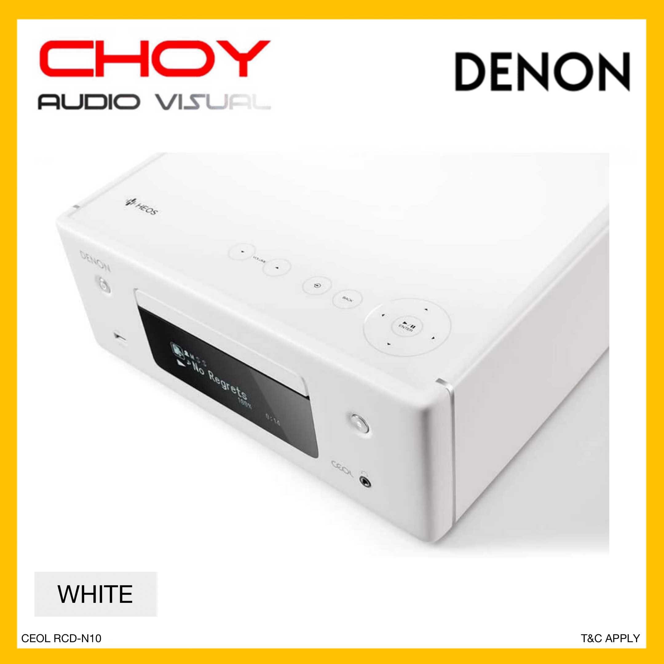 Denon CEOL RCD-N10 Hi Fi System (White)