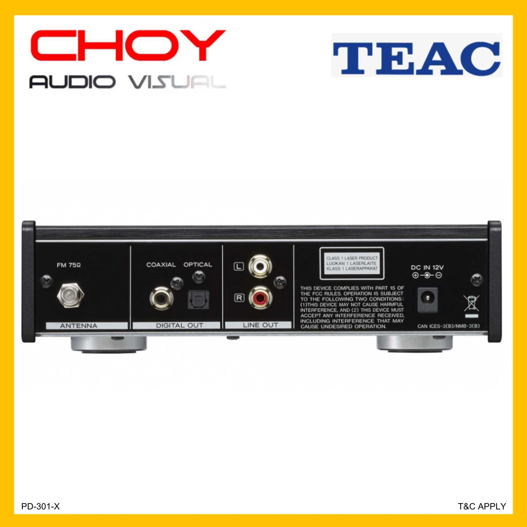 TEAC PD-301-X CD Player/FM Tuner With USB